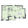 2-к квартира,  65. 9 м²,  5/18 эт.