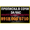 Прописка в Сочи за Час!